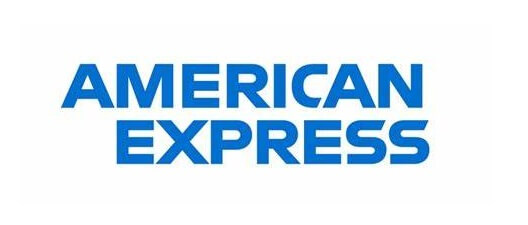 A blue american express logo is shown.