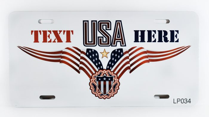 A white plate with the words " next usa hero ".