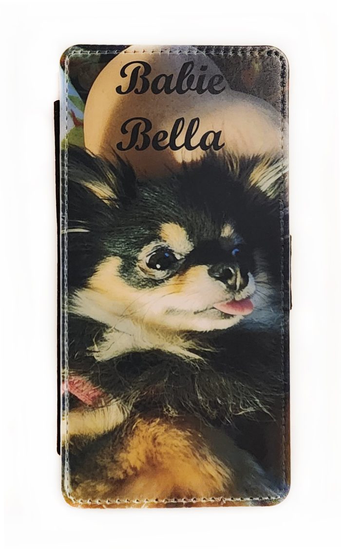 A picture of the front cover of a cell phone case.