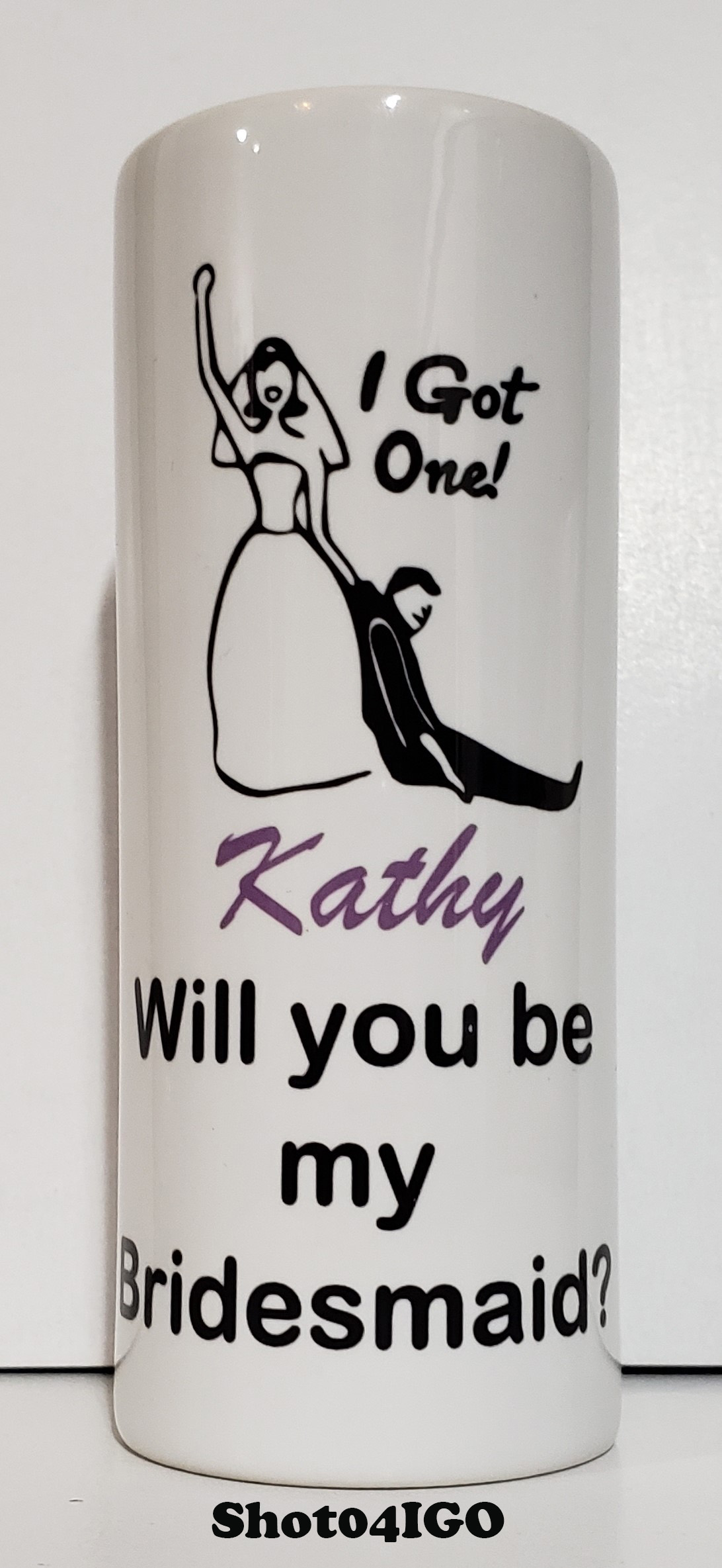 A can of wine with the name kathy on it.